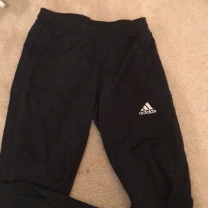 Black adidas track pants